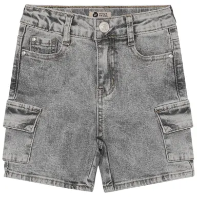 Korte spijkerbroek cargo (grey denim)