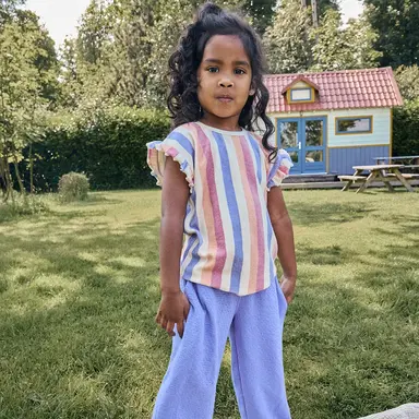 T-shirt stripe (heather rose)