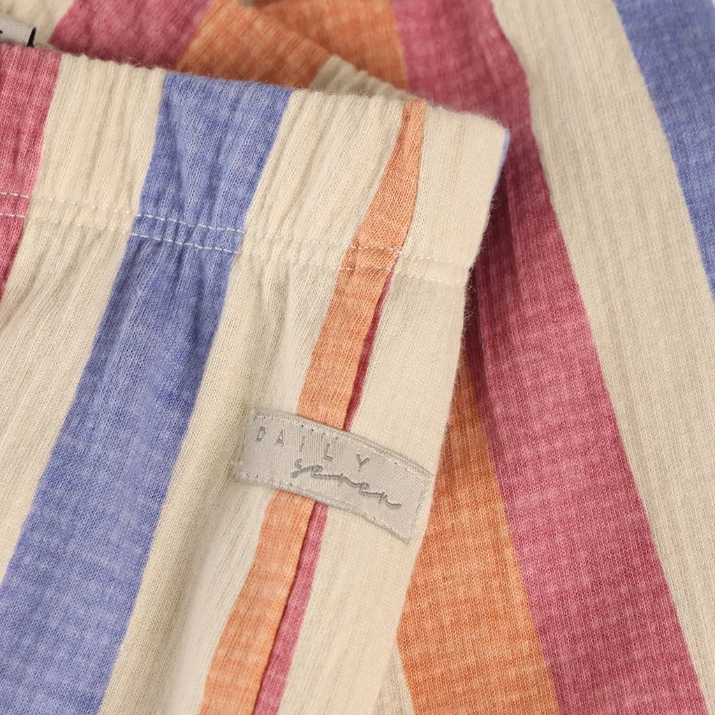 Broek/legging flared stripe (heather rose)