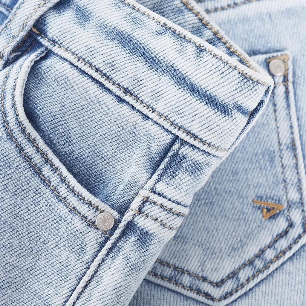 Korte spijkerbroek heart (blue denim)