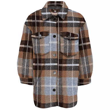 Shacket Andrea (tobacco brown/dusty blue)