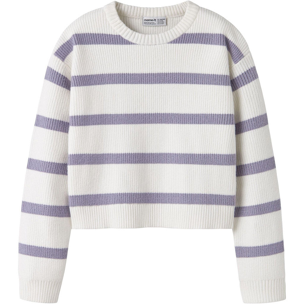 Gebreide trui Vnilla (lavender gray/cloud dancer)