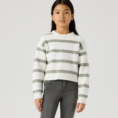 Gebreide trui Vnilla (shadow/cloud dancer)