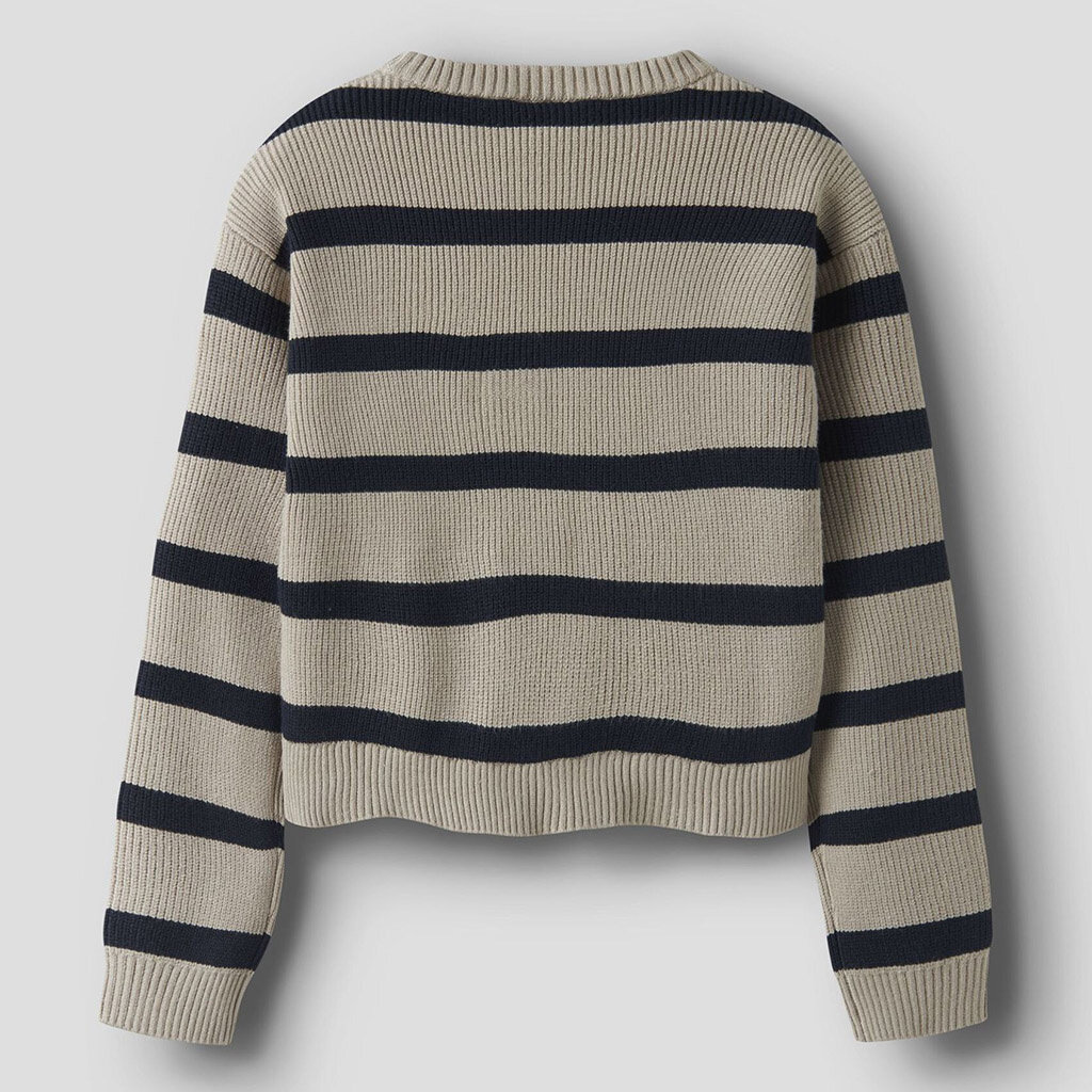 Gebreide trui Vnilla (island fossil/navy blazer stripe)