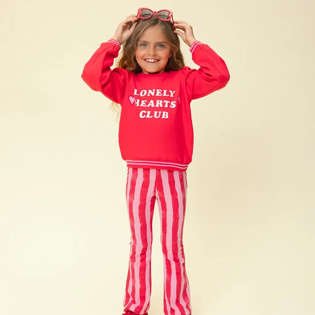 Broek flared (stripe)