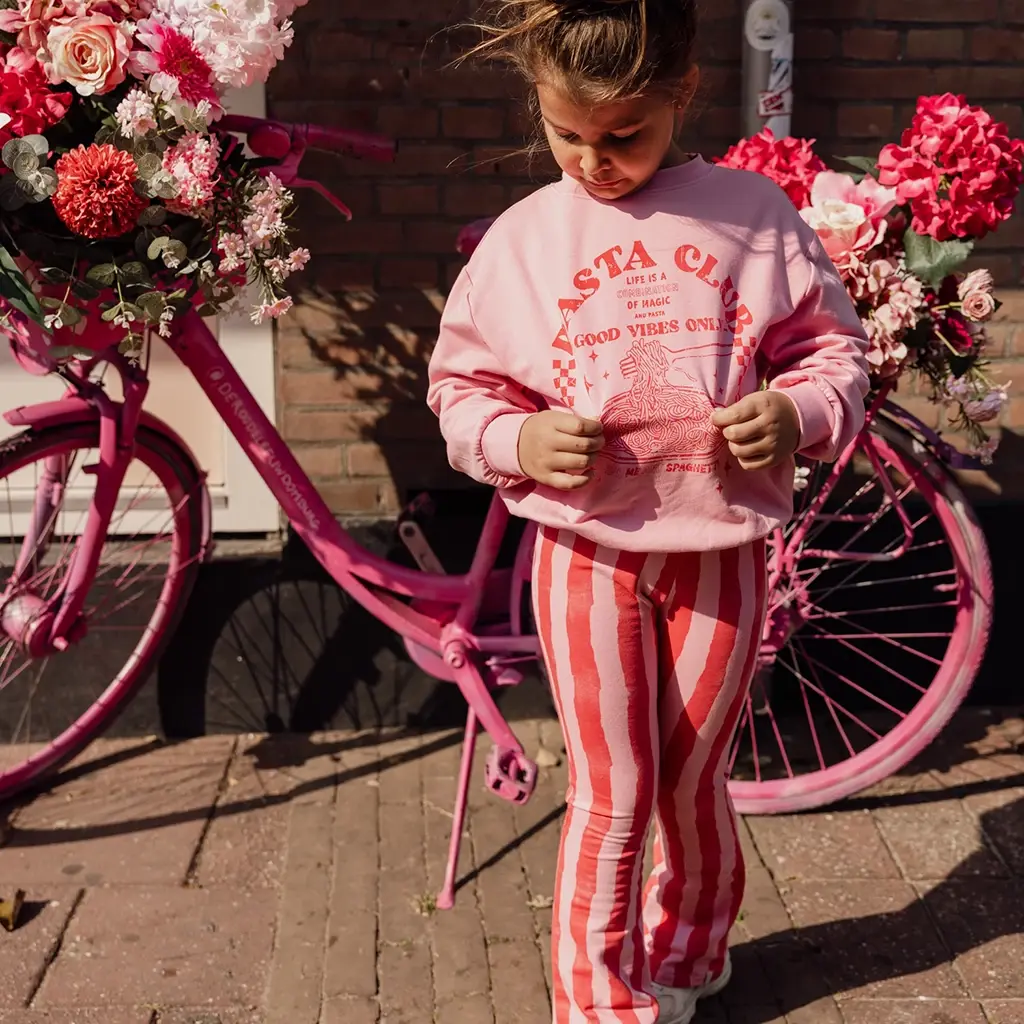 Broek flared (stripe)