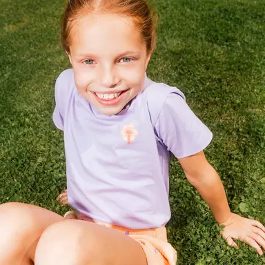 T-shirt Deborah backprint (light purple)