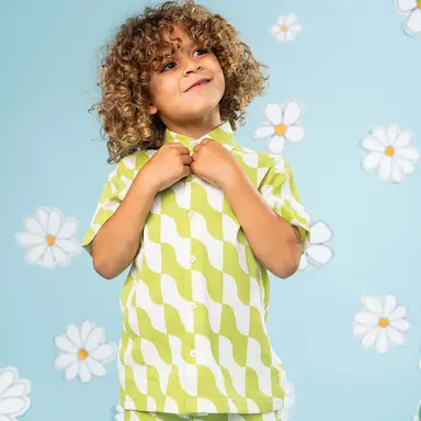 Overhemd t-shirt Dex (aop green graphic)