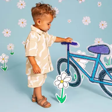 Overhemd t-shirt Emmanuel (aop sand retro)