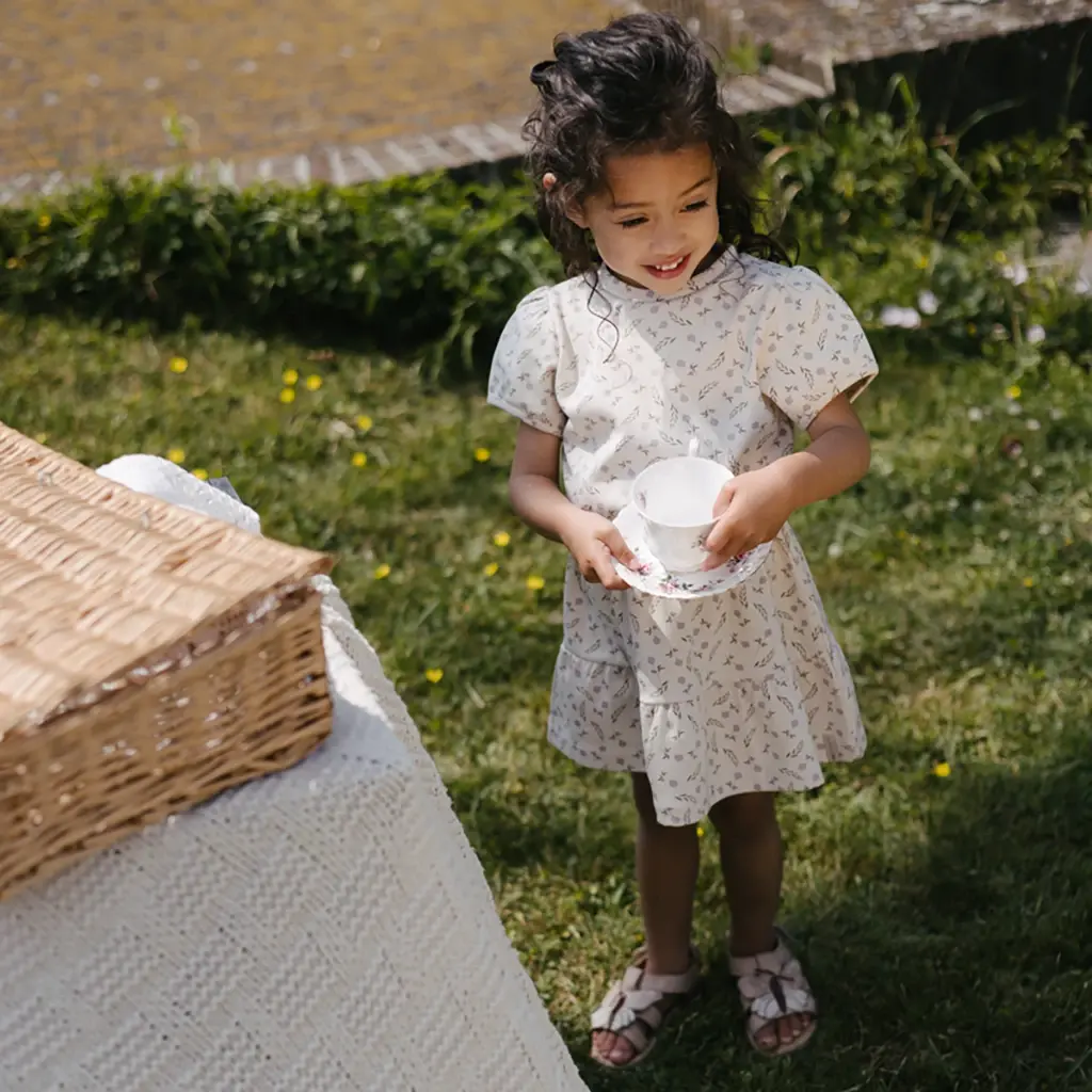 Jurk Babet (aop purple flower)