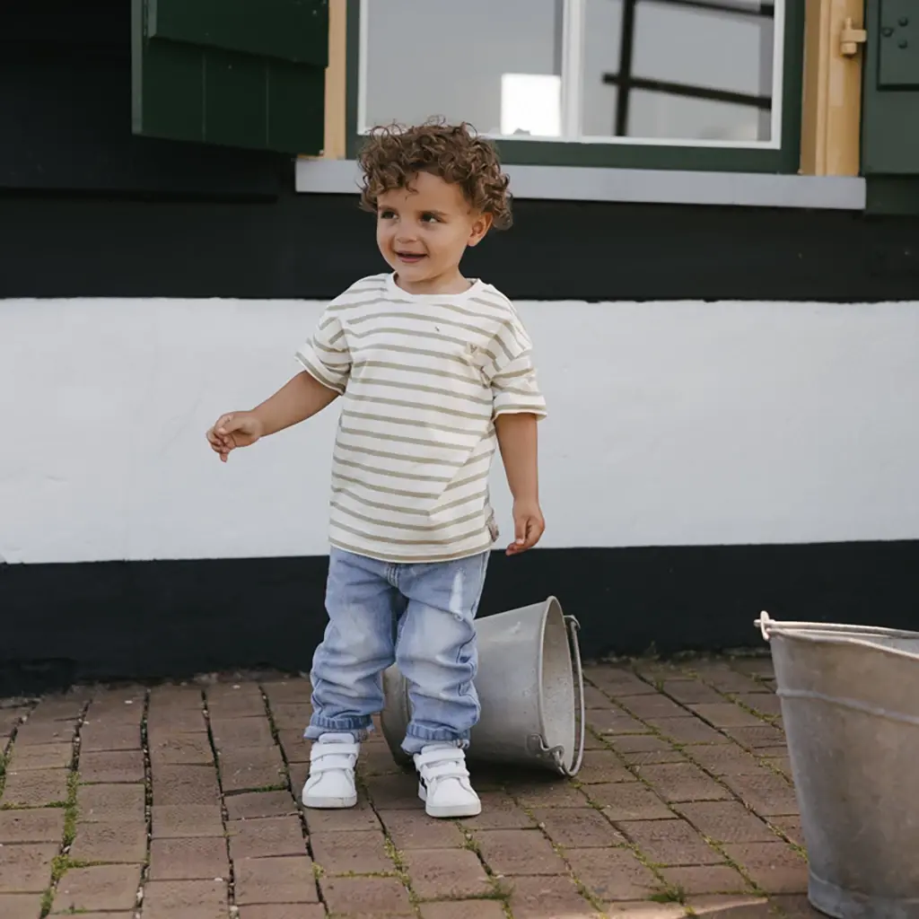 T-shirt Bas (aop white stripe)