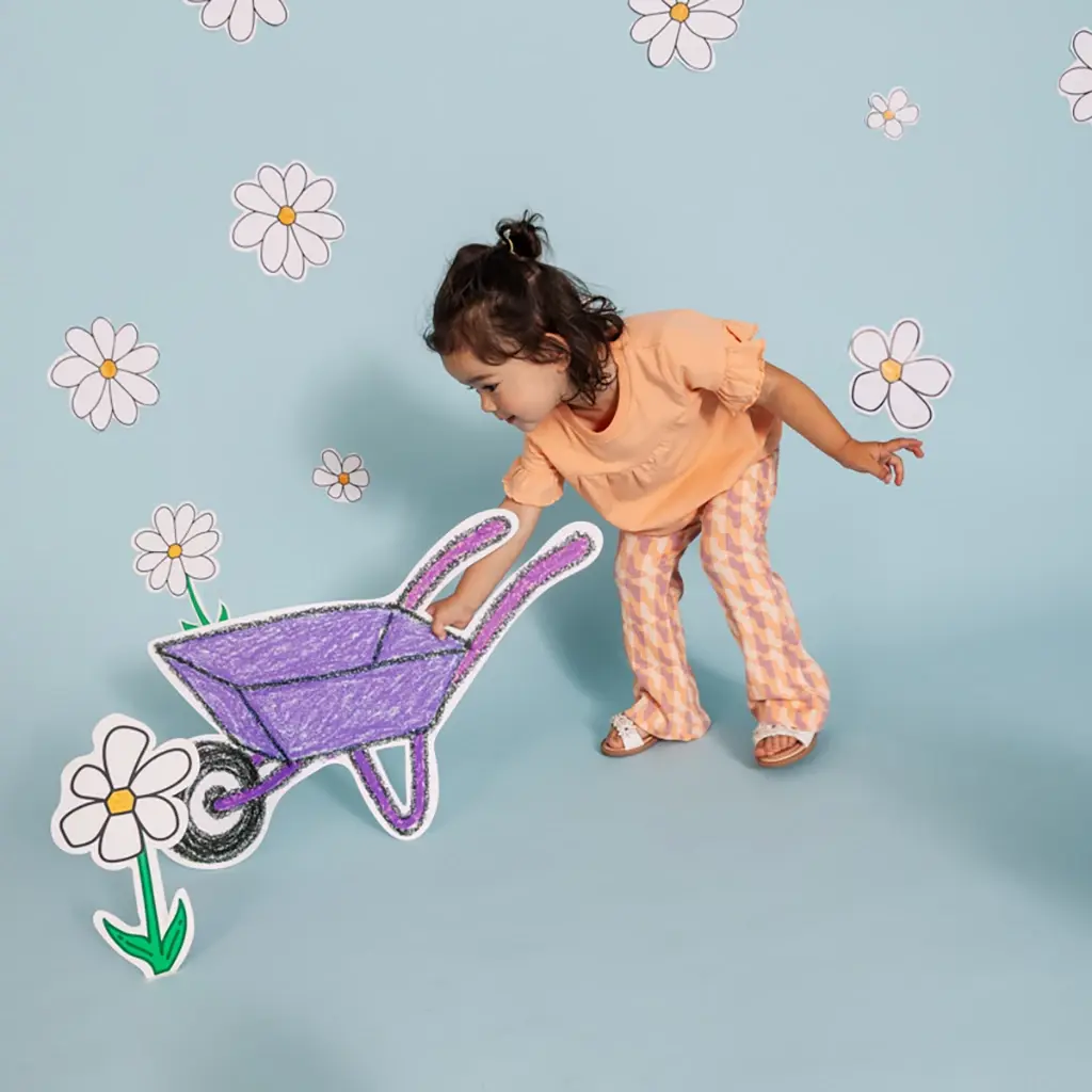 Korte broek Emilou (aop orange graphic)