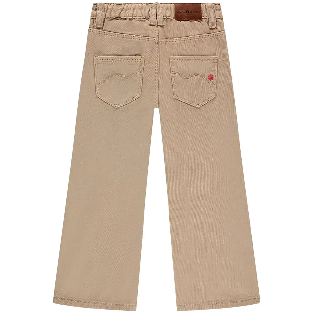 Broek wide leg (beige)