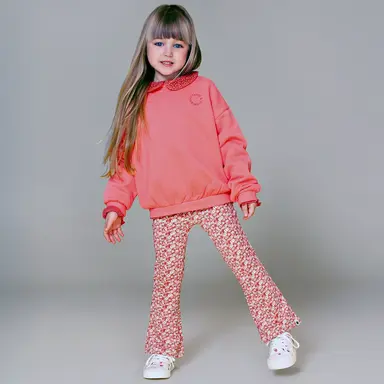 Broek flared (beige)