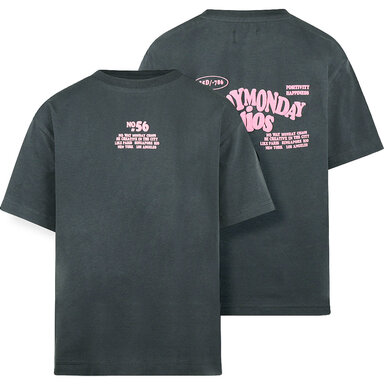 T-shirt backprint loose fit (anthracite)