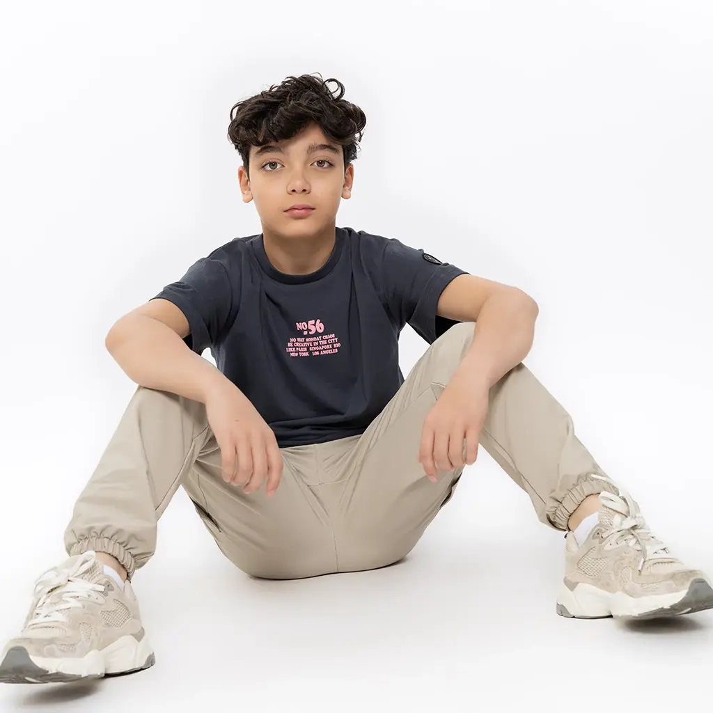 T-shirt backprint loose fit (anthracite)