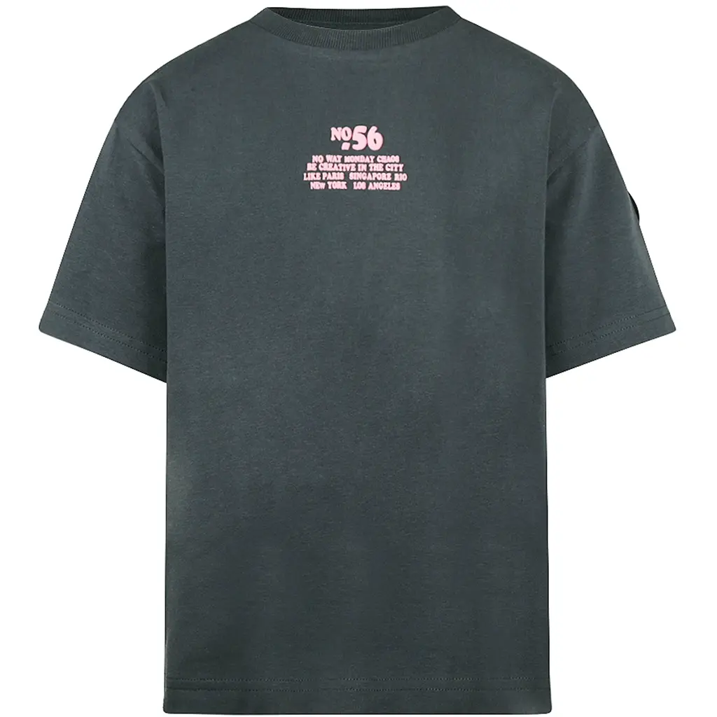 T-shirt backprint loose fit (anthracite)