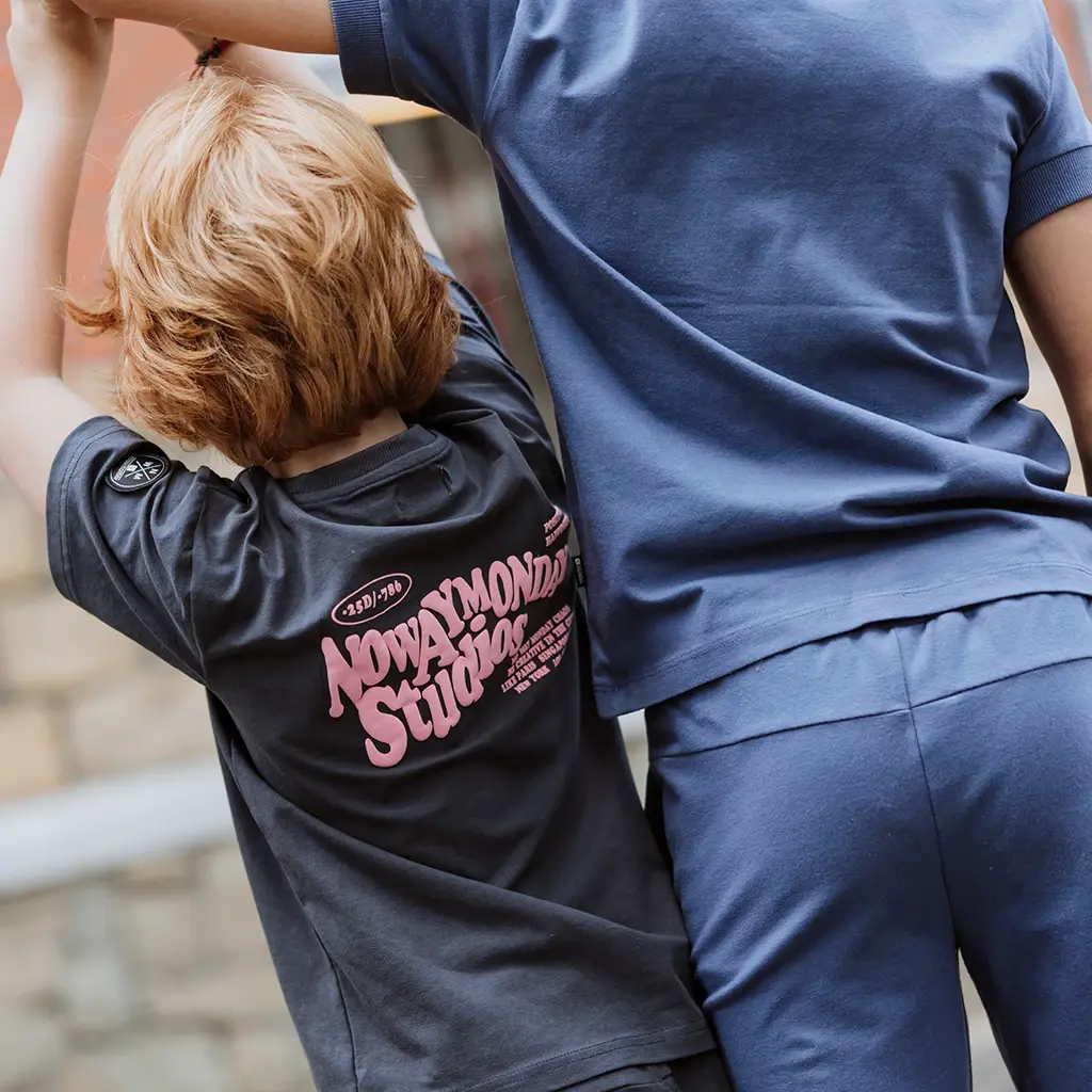 T-shirt backprint loose fit (anthracite)