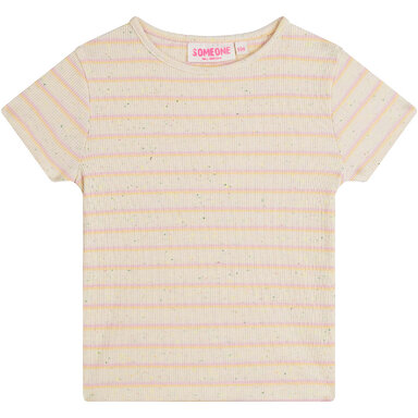 T-shirt Lou pailletten (coral)