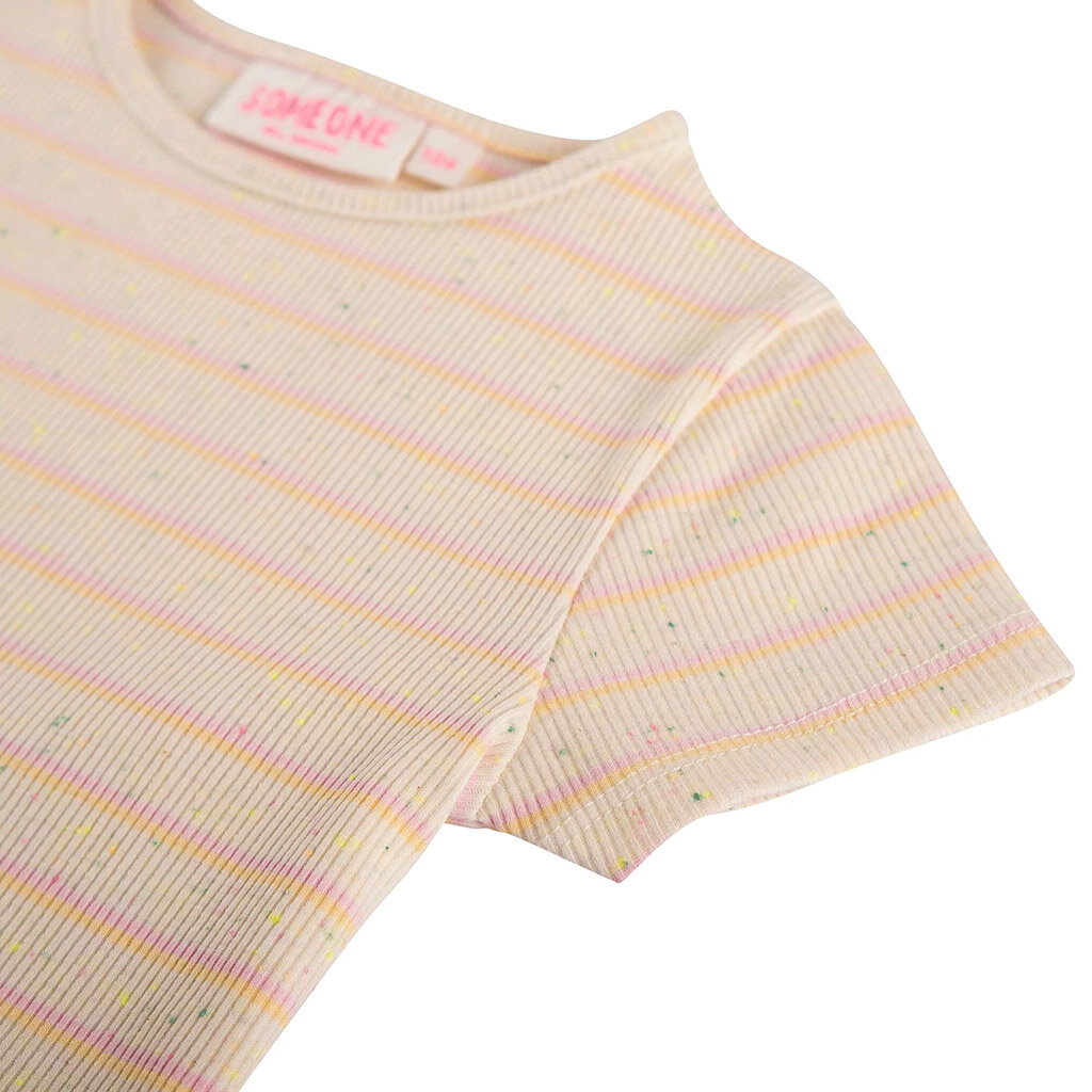 T-shirt Lou pailletten (coral)