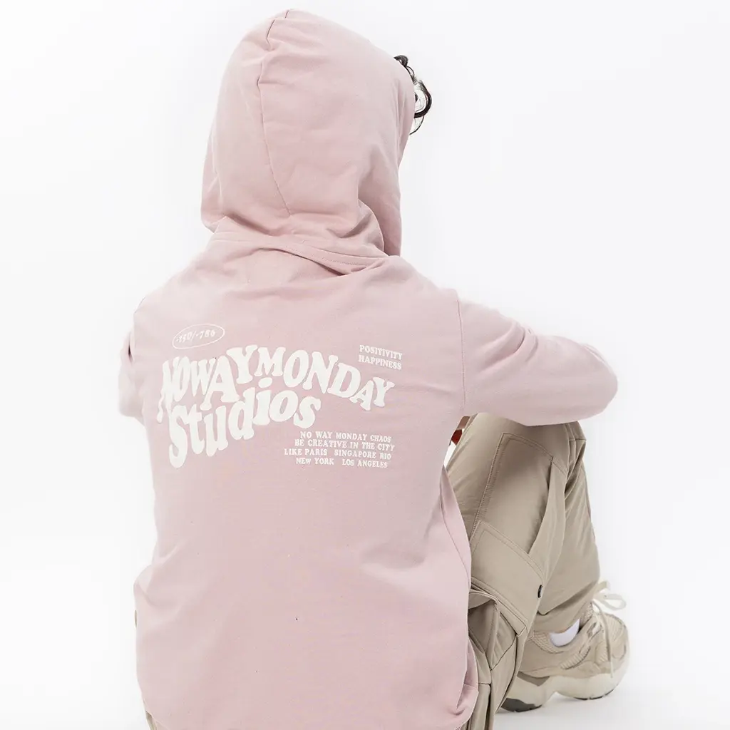 Trui hoodie backprint (light pink)
