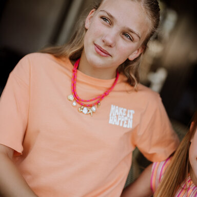 T-shirt backprint loose fit (faded orange)