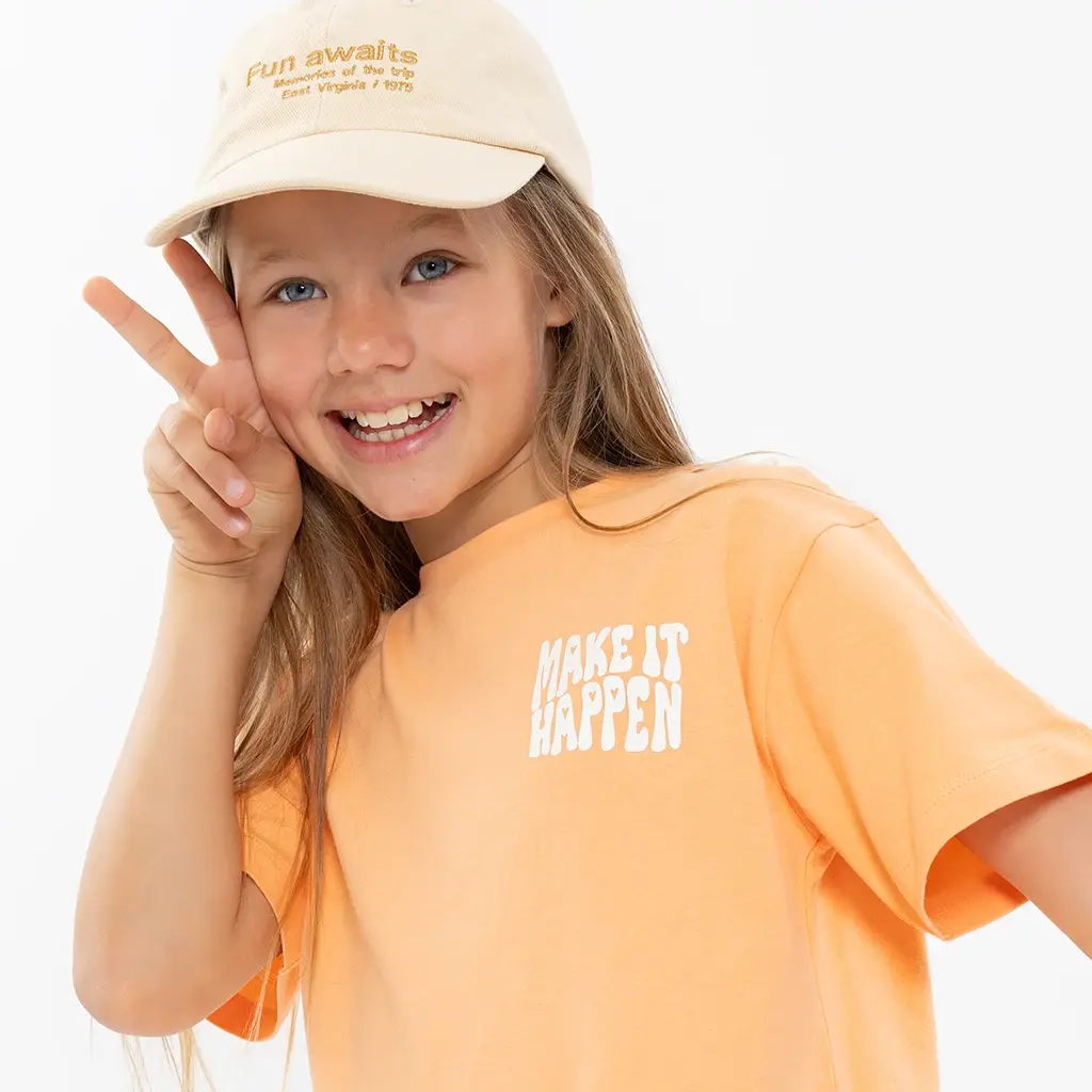 T-shirt backprint loose fit (faded orange)