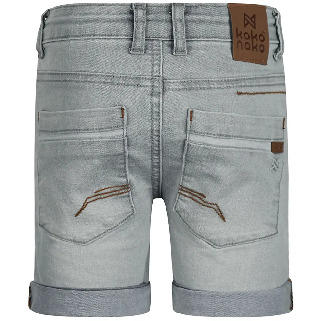 Korte spijkerbroek loose fit (grey jeans)