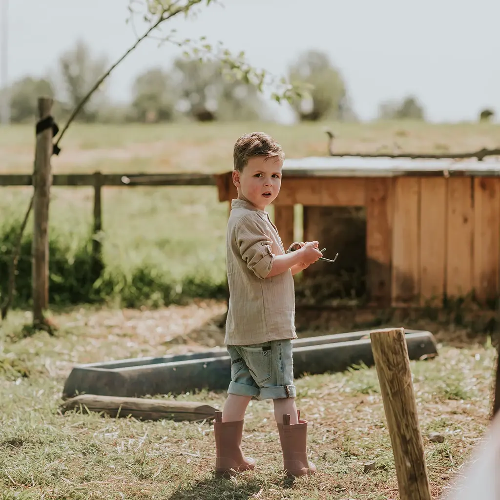 Korte spijkerbroek loose fit (grey jeans)
