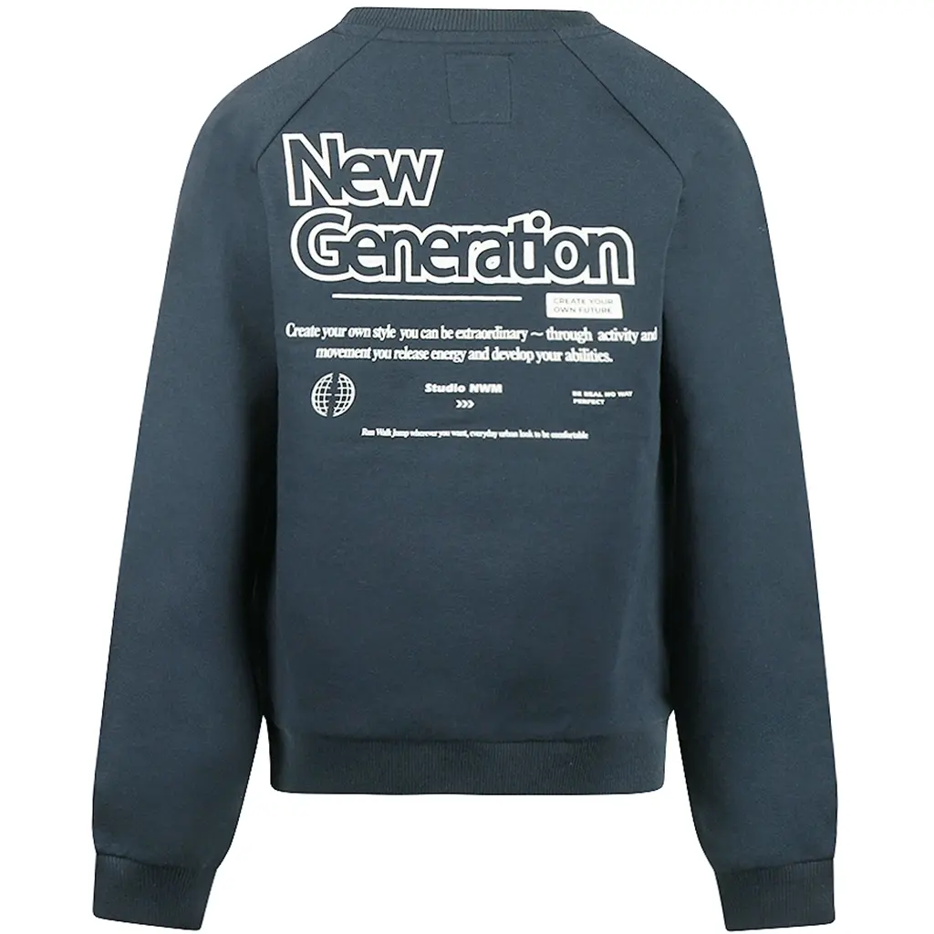 Trui backprint (navy)