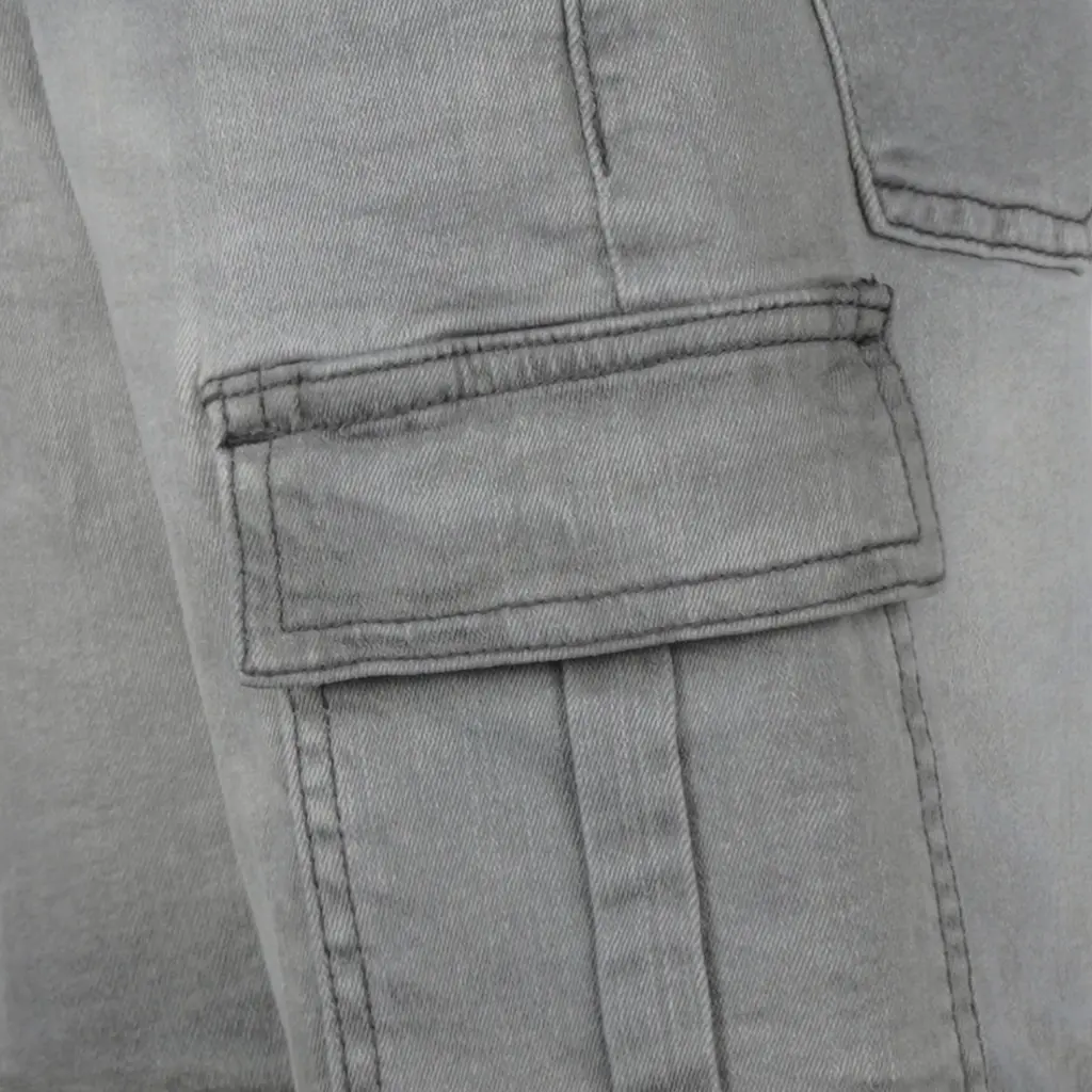 Korte spijkerbroek cargo (grey jeans)