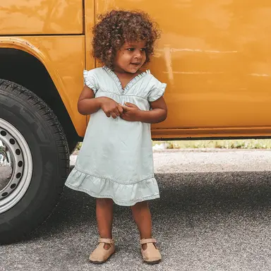 Jurk chambray (sunlit blue)