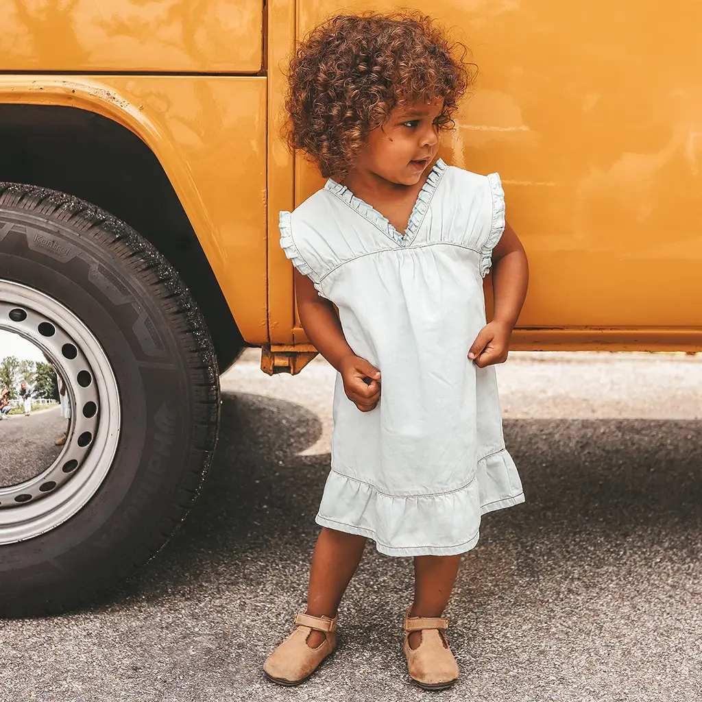 Jurk chambray (sunlit blue)