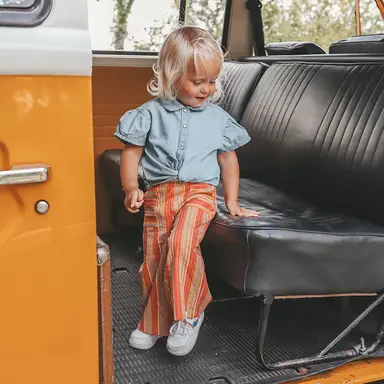 Broek stripes wide fit (multicolor)