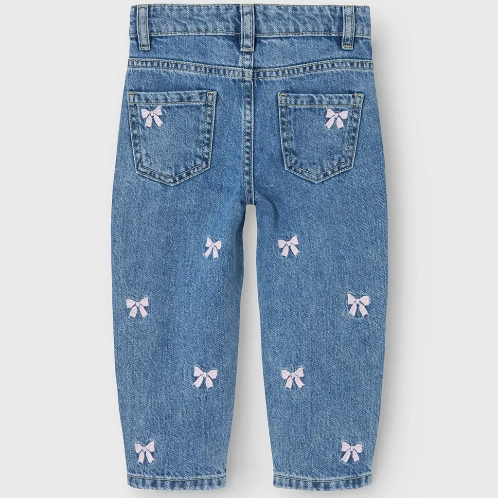 Jeans MOM FIT strikjes Bella (medium blue denim)