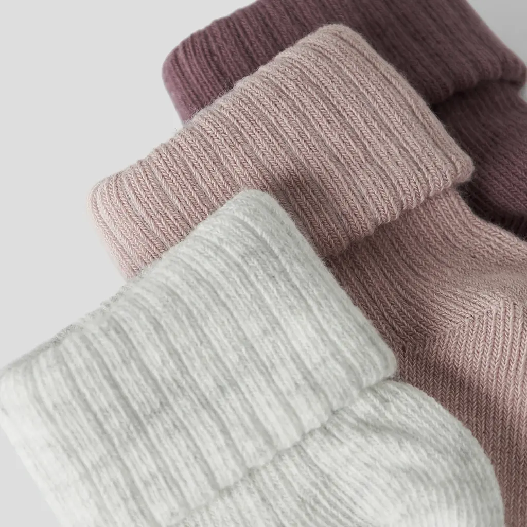 Drie paar sokjes Pnobba (peyote meange/burnished lilac/deco rose)