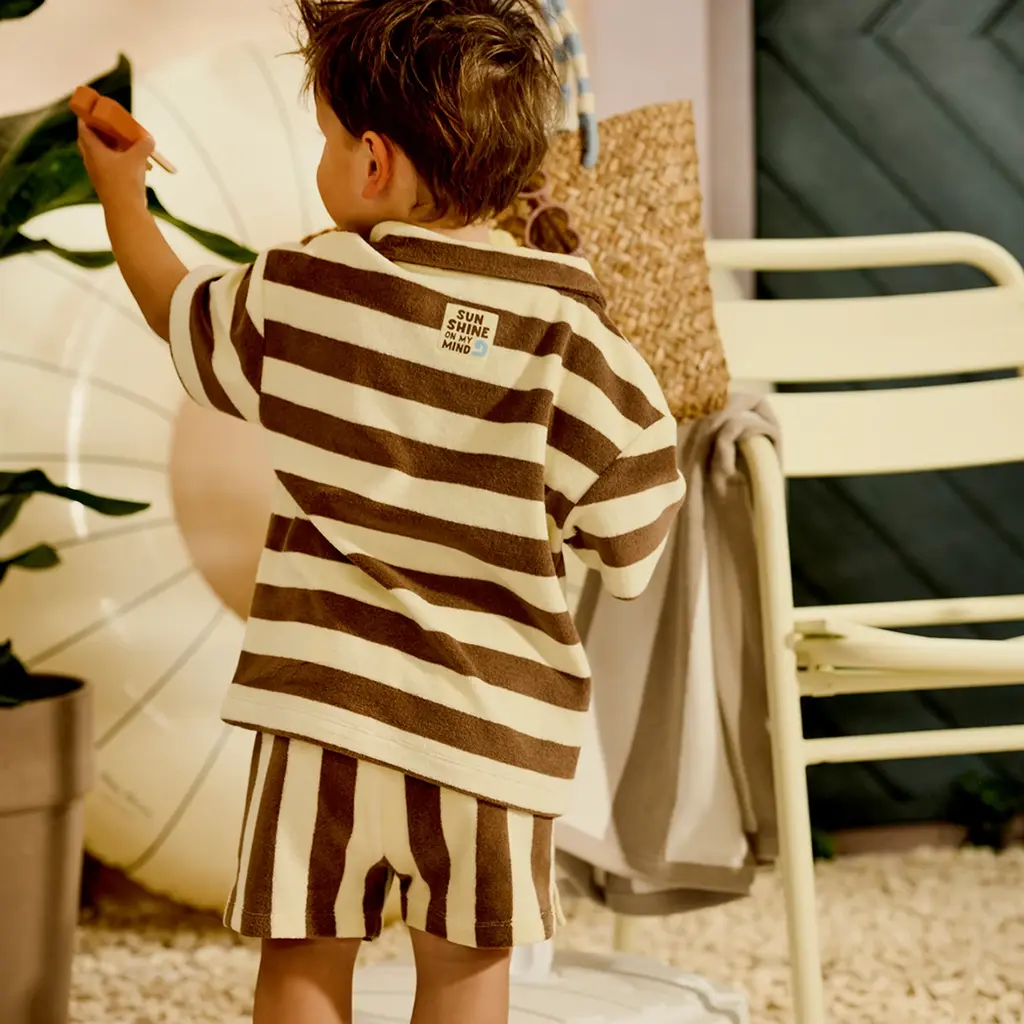 Korte broek strepen badstof Sami (silly citron)