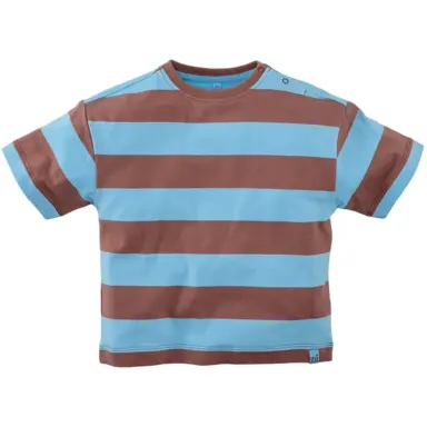 T-shirt strepen Zeyd (blush brown/surfing blue)