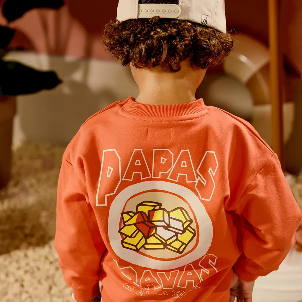 Trui sweat Dayn (sizzling orange)