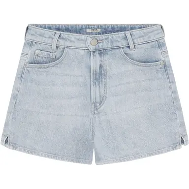 Korte spijkerbroek wide fit (used light denim)