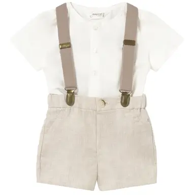 Setje met kort broekje (wheat)