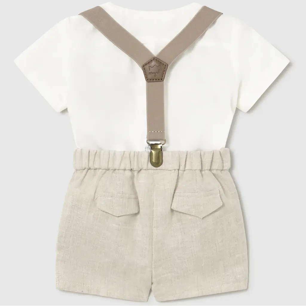 Setje met kort broekje (wheat)
