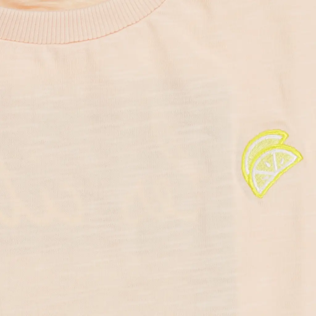 T-shirt Lemons backprint (pale peach)