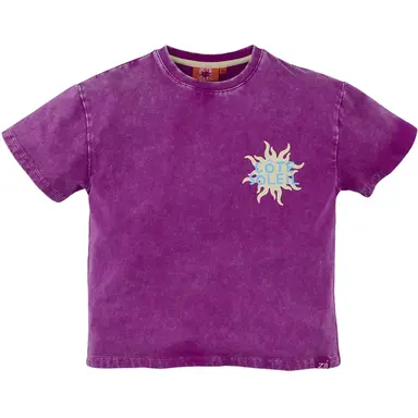 T-shirt acid wash OVERSIZED Babet (foxy violet)