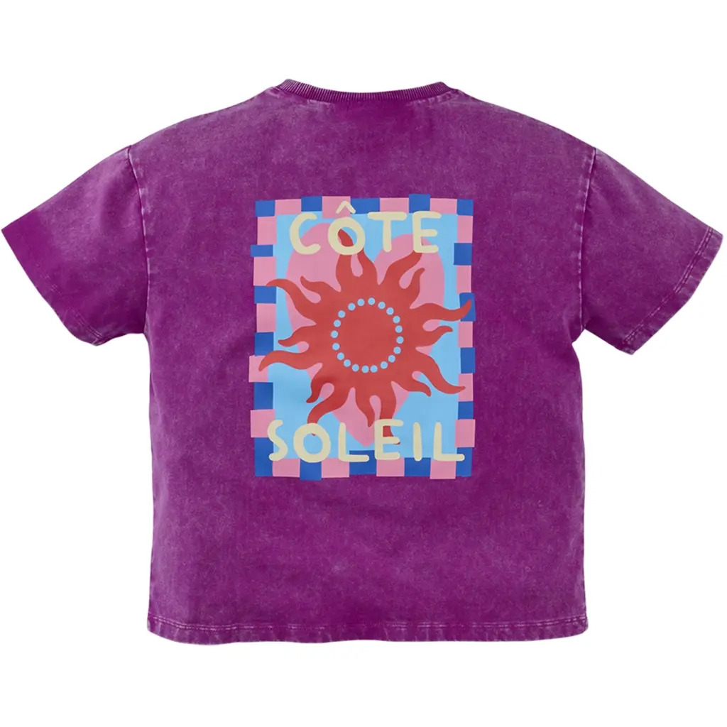 T-shirt acid wash OVERSIZED Babet (foxy violet)