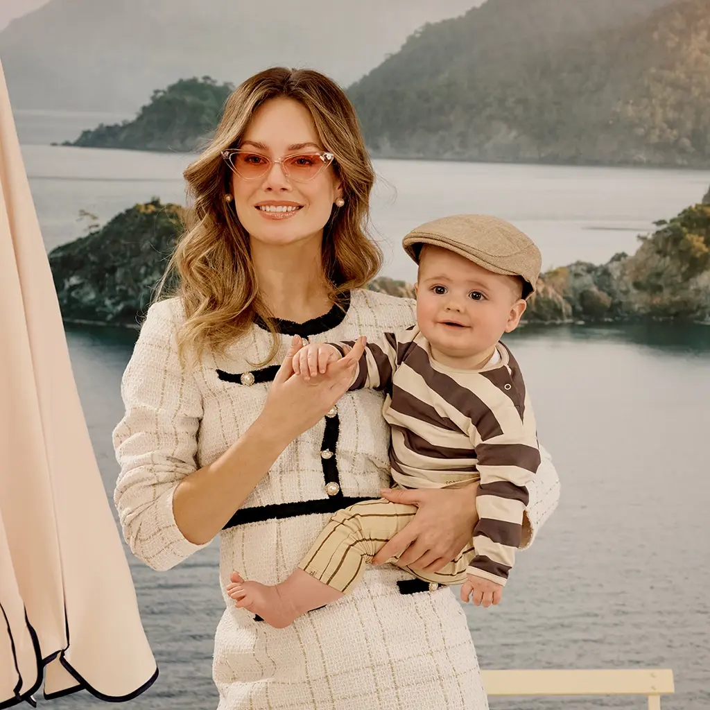 Broekje sweat streepje Mylo (nude flush)