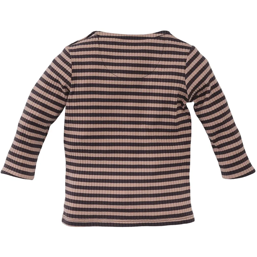 Longsleeve tricot rib streepje Younes (after dark)