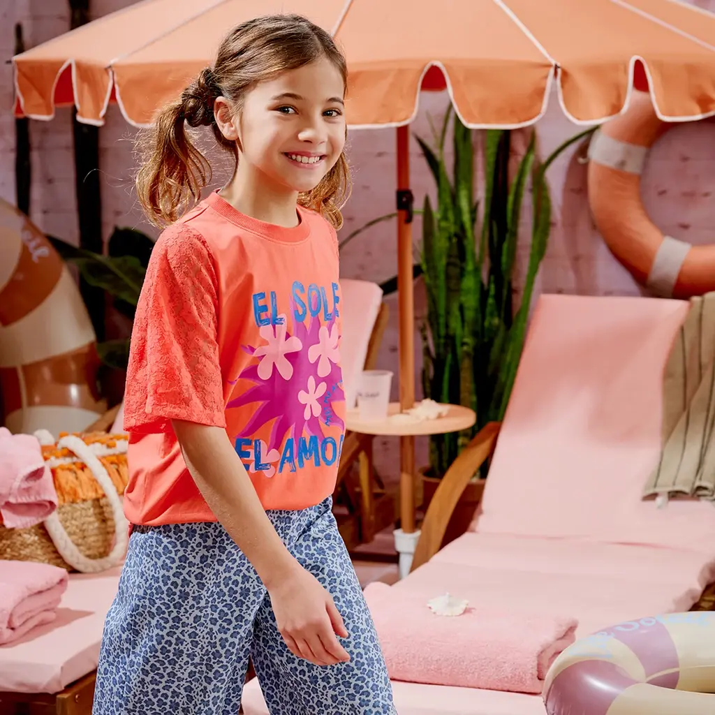 T-shirt OVERSIZED Davina (living coral)