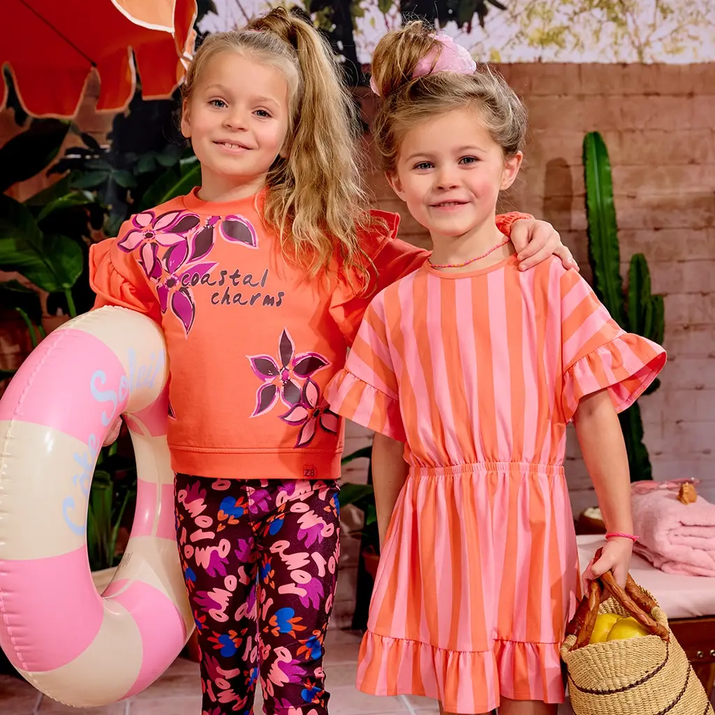 Zomerjurk strepen Fiep (living coral)