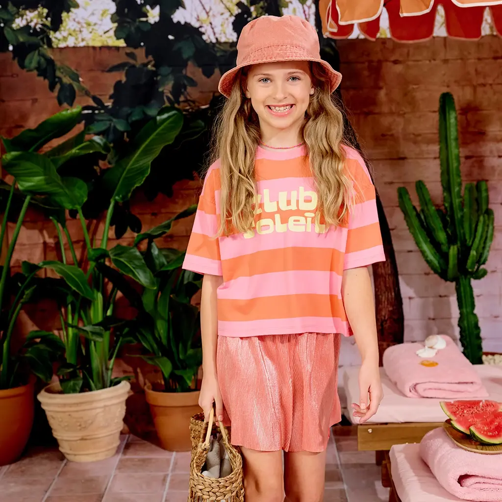 T-shirt strepen BOXY Elien (sizzling orange)